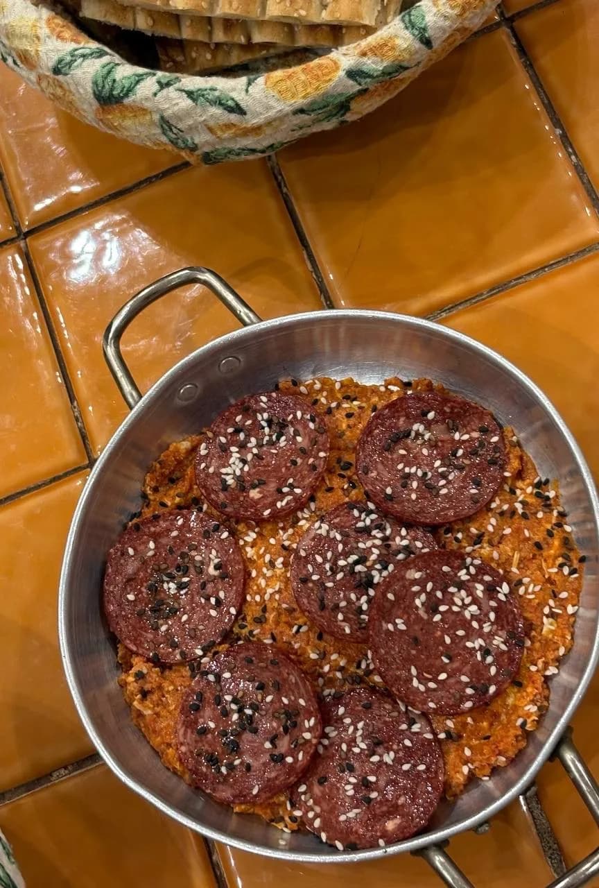 سوجوک املت+چای